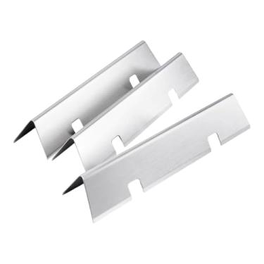 Imagem de Dualoai 3 peças de placa de fogo para barra de sabor de churrasco, fácil de instalar, substituição de placa de grelha a gás, placas de aquecimento para