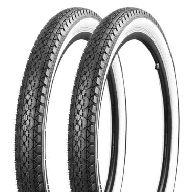 Imagem de Balinge Pacote com 2 pneus Beach Cruiser 26 x 2,125 parede branca 26 pneus de bicicleta 26 pneus de bicicleta de parede branca pneu Beach Cruiser 26 x 2,125, pneu de bicicleta, antiderrapante