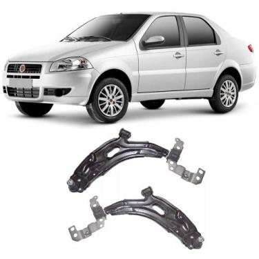 Imagem de Bandeja Fiat Siena Dianteira C/ Barra (2001 Até 2012) Impacto - O Par 