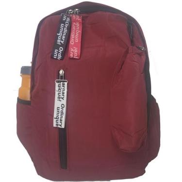 Imagem de Mochila Escolar Feminina Kit Estojo E Chaveiro Vinho Zc8006 - Ello