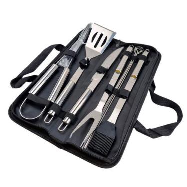 Imagem de Kit Churrasco Portátil Com Peças Reforçadas Em Estojo - RELET