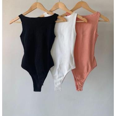 Imagem de Body canelado feminino -tamanho p - DRY FIT 