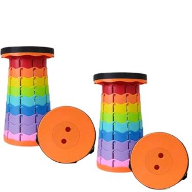 Imagem de Banqueta Banco Retrátil Portátil com Alça Telescópica Banquinho Dobrável Ajustável Pesca Camping