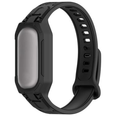 Imagem de Lamshaw Compatível com pulseiras Plaud NotePin com capa, capa protetora, alças de substituição esportivas robustas, compatíveis com gravador de voz Plaud NotePin (preto)