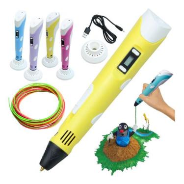 Imagem de Caneta Impressora 3D Multifunções Criativa Portátil Infantil e Profiss
