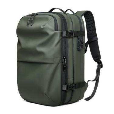 Imagem de Asixxsix Mochila a Vácuo, Mochila de Viagem a Vácuo Expansível, Separação Seca de Chuva à Prova de Chuva, Carregue Mochilas Com Compartimento de Sapatos, Bolsas de Compressão Casual Daypack (Verde)