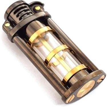 Imagem de Isqueiro Vintage A Querosene Com Tanque De Óleo Transparente Recarregável Isqueiro Antigo Roda De Ignição De Chama Macia Homem Presentes Isqueiro, Black