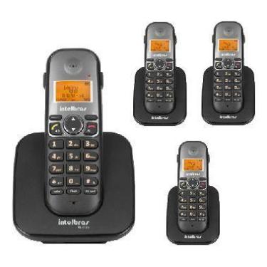 Imagem de Kit Telefone Sem Fio Ts 5120 + 3 Ramais Ts 5121 Intelbras