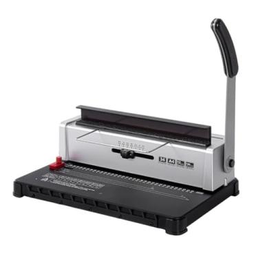 Imagem de Máquina de encadernação com anel de ferro de 34 furos e máquina de perfuração de calendário de bobina dupla