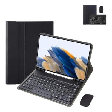 Imagem de Kit Capa, Teclado Redondo, Mouse Para Samsung Tab S7 / S8 11