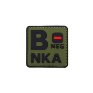 Imagem de Ruoming 1 peça de adesivos táticos de tipo sanguíneo, 5 x 5 cm, PVC 3D, fecho de gancho (verde B-)