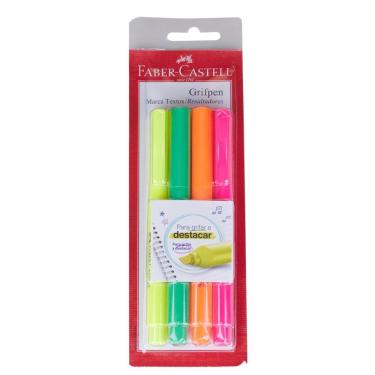 Imagem de Caneta Marca Texto Grifpen com 4 Faber Castell MT/ESZF