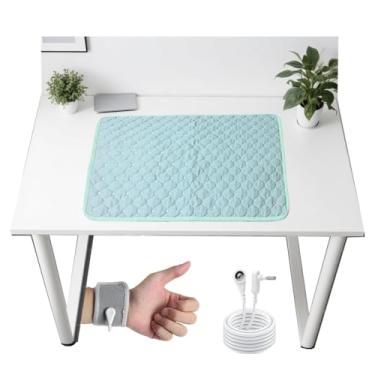 Imagem de AddBili Conjunto de tapete de aterramento de tecido de metal condutor com pulseira de aterramento e cordão de 4,5 m para cama/mesa/chão/pés - lavável na máquina, material saudável para melhorar o sono