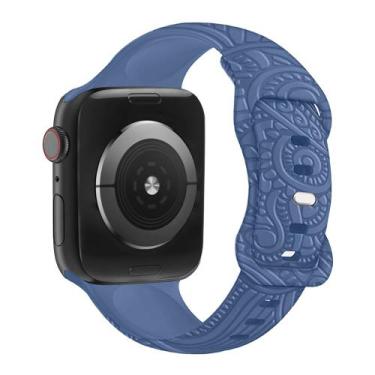 Imagem de Pulseira Silicone Mandala Estampada Compatível com Apple Watch - Baú d