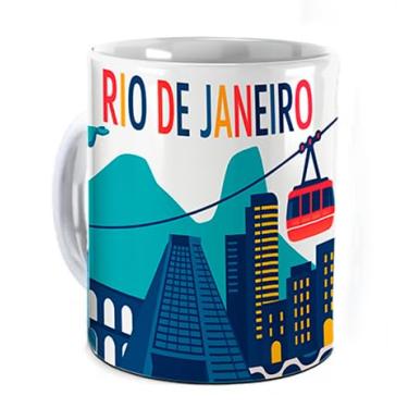 Imagem de Caneca Rio de Janeiro – Cristo Redentor, Bondinho, Arcos da Lapa e Paisagem Urbana