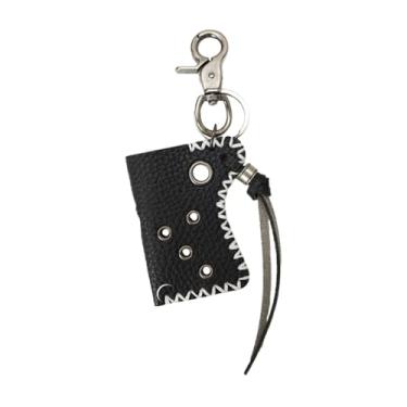 Imagem de YIJU Estojo de couro PU para isqueiro, acessório, design vintage, capa protetora para esportes, acampamento, viagem, festa, caminhada, Preto