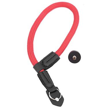 Imagem de QANYEGN Aparelhamento da pulseira de câmera, cordão de pulso manual de nylon ajustável, cordão, cordão de cinto de segurança de nylon para estabilizador de cardan smartphone (Vermelho)
