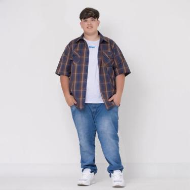 Imagem de Camisa Social Xadrez Adulto Masculina - Maximus, Cor 2, G1 Número 6