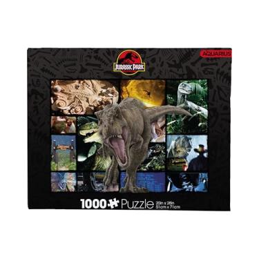 Imagem de AQUARIUS Jurassic World Collage Puzzle (quebra-cabeça de 1000 peças) - Mercadoria e colecionáveis oficialmente licenciados do mundo jurássico - antirreflexo - Ajuste preciso, 56 x 71 cm