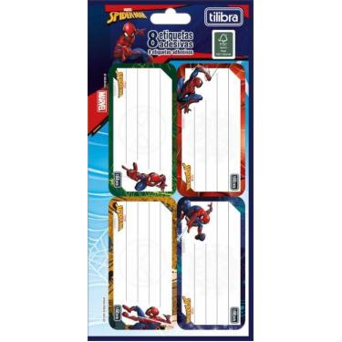 Imagem de Etiqueta Escolar Adesiva Spider Man Tilibra, Unico