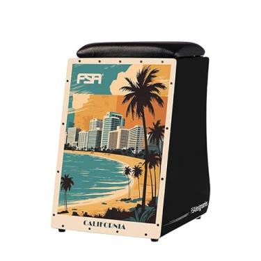 Imagem de Cajon FSA Instrumento de Percussão Profissional Feito à Mão - Graves Profundos, Som de Caixa Nítido, Madeira Brasileira, Design Ergonômico de Inclinação FC6666 CALIFORNIA