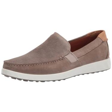 Imagem de ECCO Mocassim masculino P Lite Moc Summer Driving Style, Cinza quente/conhaque perfurado no verão, 6-6.5