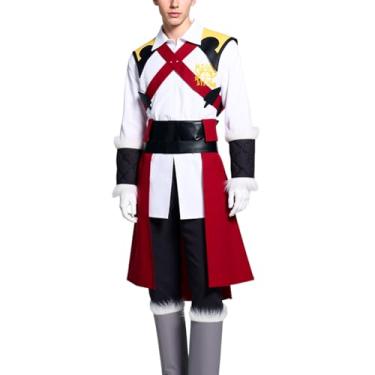 Imagem de Weixu Fantasia de cosplay Game Richter Belmont para homens e festas de carnaval de Halloween, Vermelho, M