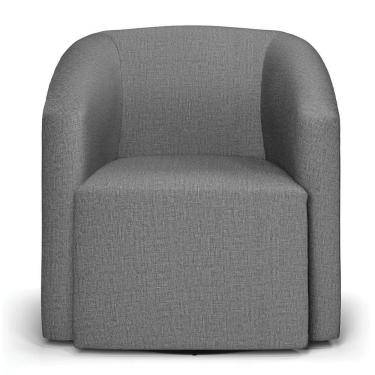 Imagem de Poltrona Stella Max Linho Base Giratória - D'rossi Cor A26 Grafite