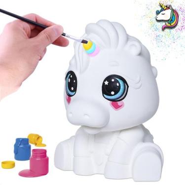 Imagem de Unicórnio Joy Brinquedo Para Pintar Colorir C/ Tinta, Pincel - Samba T
