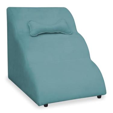 Imagem de Escadinha Nuvem PET Cachorro Gato Veludo + Brinde Pet, Rampa para Cães e Gatos Subir na Cama Conforto e Segurança para Seu Companheiro(AZUL TURQUESA)