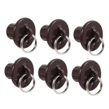Imagem de Ioensy 6 peças de tampas de extremidade de persianas de rolo, fácil instalação, simples, à prova de intempéries, com anéis de substituição para acessórios de, Marrom