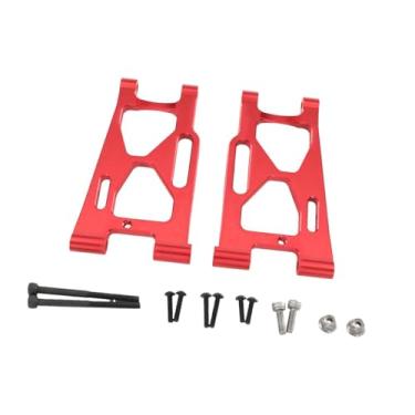 Imagem de Dynwave 2x RC Braço oscilante inferior traseiro, peça de reposição, brinquedo, hobby, acessório de metal resistente, braço de suspensão, peça de atualização, Vermelho