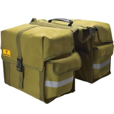 Imagem de Bolsa Alforge Bike Lona Verde Impermeável 30L Cicloturismo