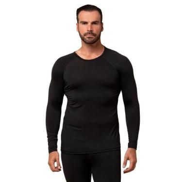 Imagem de Blusa Flanelada Manga Longa Frio Inverno Termica Segunda Pele Peluciad