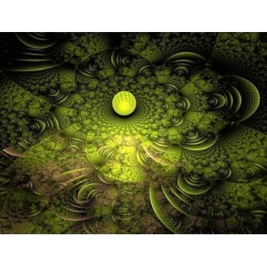 Imagem de Quadro Decorativo com Estampa Imaginatory Fractal Abstract Image 30 x 30 Papel 3 unidades