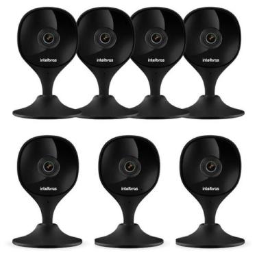Imagem de Kit 7 Câmeras Internas Inteligentes WiFi Full HD iMX C Black Intelbras