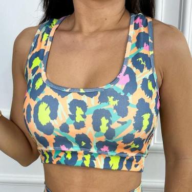 Imagem de Top nadador básico tl animal print neon - TAIS LOURANI, G