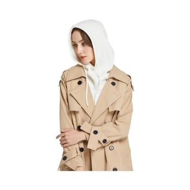 Imagem de Gorro De Inverno Feminino Quente De Cashmere Tricotado Com Capuz E Cob