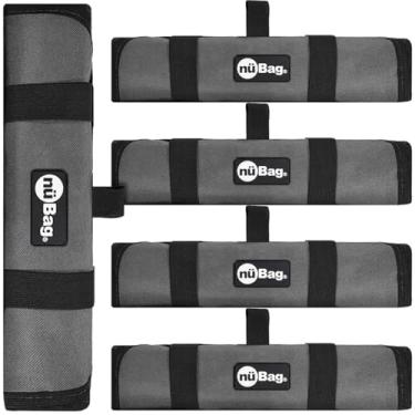 Imagem de Kit 5 Porta Empate Anzol 10 Divisórias Estojo Case Pesca Organizada Bóias Linhas Chumbada Traia Pescador Profissional Costura Reforçada Nü Bag (Cinza)