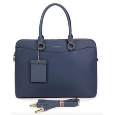 Imagem de Pasta Executiva Feminina para Notebook, Bolsa Profissional (Azul)