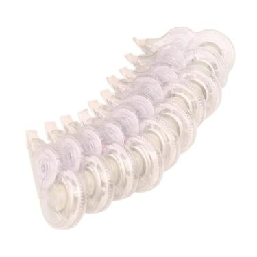 Imagem de Xgdsnly 10 Peças de Fita Corretiva com Dispensador, Rolo de Borracha de Bolso Fácil de Usar para Diário, Colegas, Diário, Planejador, Claro