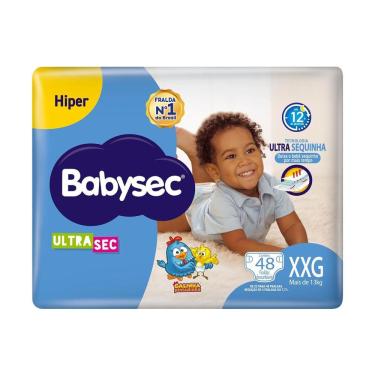 Imagem de Fralda Babysec Ultrasec Tamanho XXG Pacote Hiper 48 Unidades Descartáveis