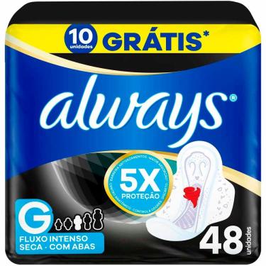 Imagem de Absorvente Always Noturno Seca Tamanho G com Abas 48 Unidades