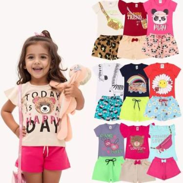 Imagem de Kit Sortido 6 Peças de Roupas Infantil feminino bebê Menina 3 Camiseta