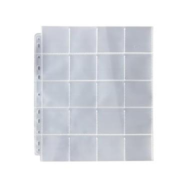 Imagem de 20 folhas com 20 bolsos para colecionar moedas, capas para fotos, fotos, álbuns, coleções de selos, capas de papelão, porta-moedas, pequenas páginas para cartões