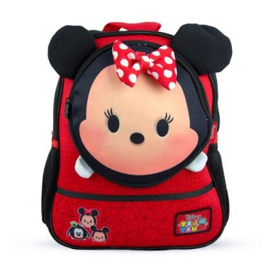 Imagem de Mochila Minnie Mouse Infantil Disney Feminina Escolar Resistente, Únic