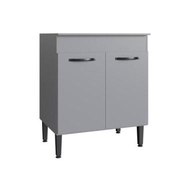 Imagem de Balcão Cooktop Light 2 Portas 1 Prateleira - Casajá, CINZA