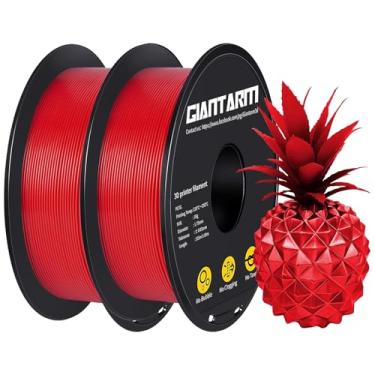 Imagem de Filamento GAINTARM PETG, 2 peças de filamento de impressora 3D PETG vermelho 1,75 mm 1 kg (2,2 lb), dureza aprimorada, precisão dimensional +/-0,02 mm, pacote a vácuo