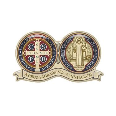Imagem de Adesivo Medalha de São Bento Resinado - FORNECEDOR 1