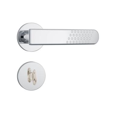 Imagem de Fechadura Banheiro 823/21 Cromado Roseta Redonda de Inox